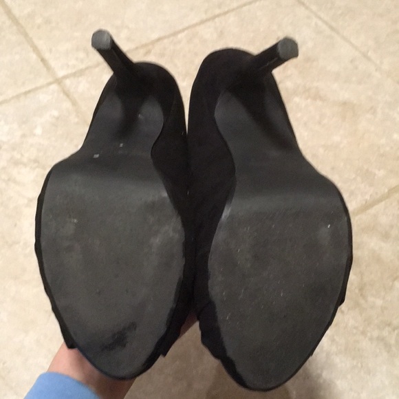 Suede peep toe pumps - Picture 5 of 6